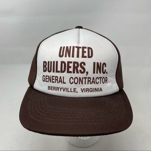 Vintage Mesh Trucker Hat United Builders Inc SnapBack Virginia